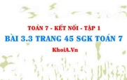 Bài 3.3 trang 45 SGK Toán 7 tập 1 Kết nối tri thức